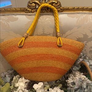 Made in Italy, straw, summer handbag, NWOT